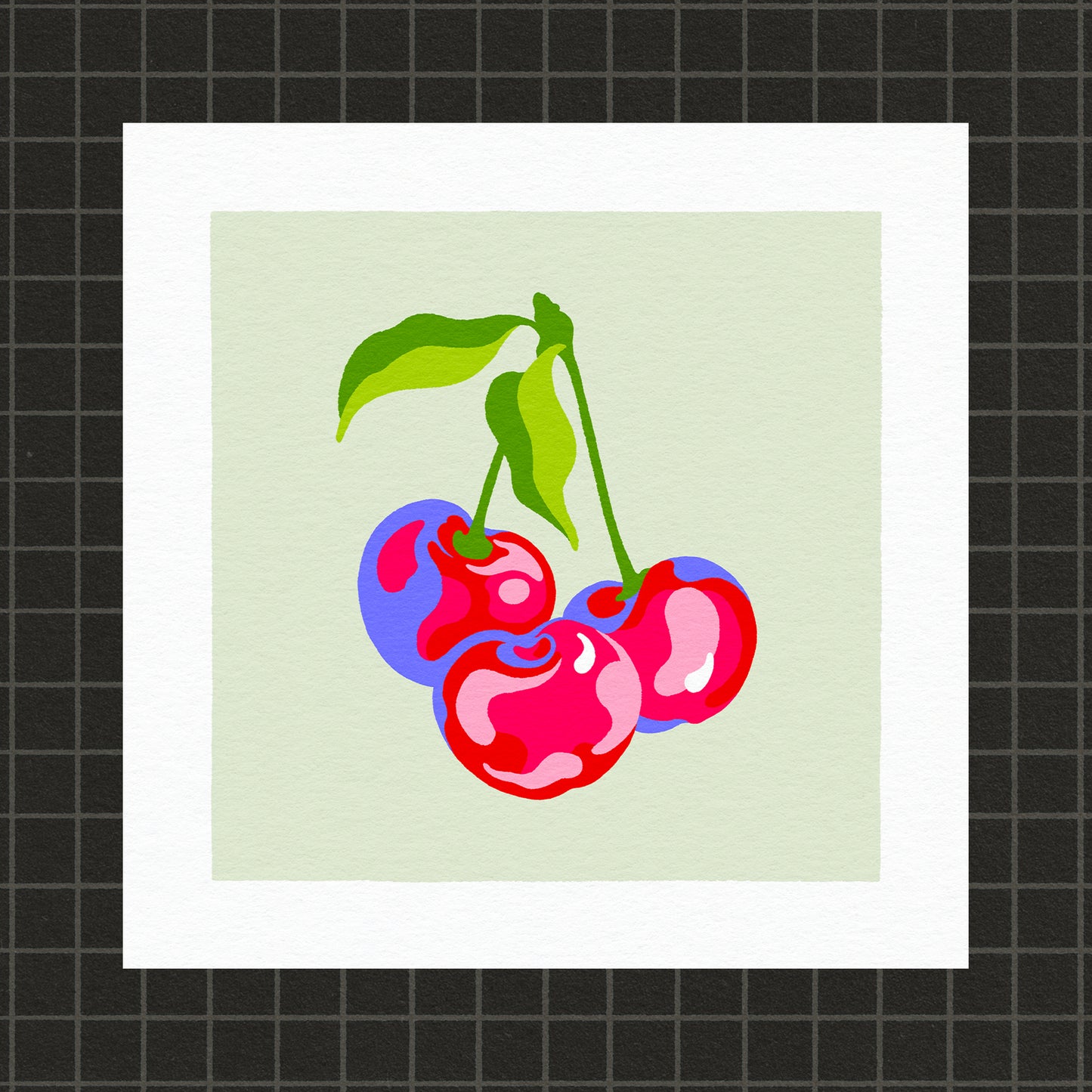 Estampe d'art : Cerises